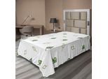 Abakuhaus Lenzuolo, Stile Moderno E Minimalista Con Motivo Astratto, Stampa Artistica, Lenzuolo Morbido E Confortevole Per Un Letto Decorativo, 1 Pezzo, 190 Cm X 100 Cm, Verde