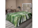 Abakuhaus Lenzuolo In Bambù, Foresta Pluviale Tropicale, Alti Alberi Di Bambù, Tema Esotico Asiatico, Natura Zen, Morbido E Confortevole Lenzuolo Superiore Per Un Letto Decorativo, 1 Pezzo, 190 Cm X 100 Cm, Verde