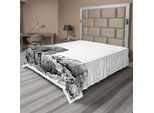 Abakuhaus Lenzuolo Elefante, Vecchio Elefante Rinoceronte Immagine Artistica Safari Selvaggio Animale Stampa Vintage, Morbido E Confortevole Lenzuolo Superiore Per Un Letto Decorativo 1 Pezzo 260 Cm X 228 Cm, Bianco E Nero