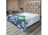 Abakuhaus Lenzuolo Con Fiori, Freschi Fiori Selvatici Nell'erba, Margherite Primaverili Che Sbocciano Nel Cielo, Motivo Floreale, Lenzuolo Morbido E Confortevole Per Un Letto Decorativo, 1 Pezzo, 266 Cm X 260 Cm, Blu Verde