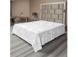Abakuhaus Lenzuolo Grigio, Cerchi Assortiti E Motivi Geometrici Semplici, Stampa Grafica, Lenzuolo Morbido E Confortevole Per Un Letto Decorativo, 1 Pezzo, 275 Cm X 260 Cm, Grigio Bianco