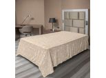 Abakuhaus Lenzuolo Beige, Motivo Variegato Con Semi E Fiori In Stile Antico, Motivo Orientale, Stampa Giardino Naturale, Lenzuolo Morbido E Confortevole Per Un Letto Decorativo, 1 Pezzo, 260 Cm X 168 Cm, Beige