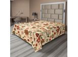 Abakuhaus Lenzuolo Paisley, Disegno Floreale Con Motivi Primaverili Paisley Elements Oriental In Stile Etnico, Morbido E Confortevole Lenzuolo Superiore Per Un Letto Decorativo 1 Pezzo 260 Cm X 228 Cm, Multicolore