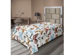 Abakuhaus Lenzuolo Butterfly, Stampa Boema Con Farfalle Colorate In Stile Acquerello, Lenzuolo Morbido E Confortevole Per Un Letto Decorativo, 1 Pezzo, 260 Cm X 168 Cm, Multicolore