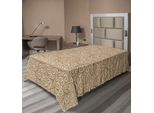 Abakuhaus Lenzuolo Beige, Motivo Damascato Classico Vittoriano Geometrico Stile Retrò Antico, Lenzuolo Morbido E Confortevole Per Un Letto Decorativo 1 Pezzo 260 Cm X 168 Cm, Beige