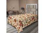 Abakuhaus Lenzuolo Paisley, Disegno Floreale Con Motivi Primaverili Paisley Elements Oriental In Stile Etnico, Lenzuolo Morbido E Confortevole Per Un Letto Decorativo 1 Pezzo 260 Cm X 168 Cm, Multicolore