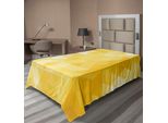 Abakuhaus Lenzuolo Giallo, Motivi Geometrici Sfumati Di Triangoli Astratti Con Motivi Illustrativi Moderni, Lenzuolo Morbido E Confortevole Per Un Letto Decorativo 1 Pezzo 190 Cm X 100 Cm, Giallo