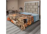 Abakuhaus Lenzuolo Europeo, Vista A Volo D'uccello Sulla Città Vecchia Dalle Mura Medievali Della Croazia, Lenzuolo Morbido E Confortevole Per Un Letto Decorativo 1 Pezzo 260 Cm X 228 Cm, Multicolore