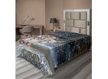 Abakuhaus Lenzuolo Con Cascata, Immagine Di Una Grande Tigre Maestosa In Una Cascata Naturale, Lenzuolo Morbido E Confortevole Per Un Letto Decorativo 1 Pezzo 190 Cm X 100 Cm, Multicolore