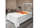 Abakuhaus Lenzuolo Con Fiori Acquerellati, Singoli Fiori Di Papavero Su Sfondo Semplice E Chiaro, Stampa Naturale, Lenzuolo Morbido E Confortevole Per Un Letto Decorativo, 1 Pezzo, 260 Cm X 168 Cm, Arancione E Bianco