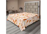 Abakuhaus Lenzuolo Tribale, Assortimento Di Acchiappasogni Nativi Americani, Simbolo Mistico Di Cambiamento, Lenzuolo Morbido E Confortevole Per Un Letto Decorativo, 1 Pezzo, 244 Cm X 205 Cm, Arancione E Bianco
