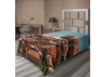 Abakuhaus Lenzuolo Europeo, Vista Del Portogallo Centrale Con Tetti A Punta, Mare, Città Antica, Città Nostalgica, Lenzuolo Superiore Morbido E Confortevole Per Un Letto Decorativo, 1 Pezzo, 260 Cm X 168 Cm, Multicolore