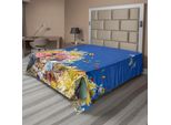 Abakuhaus Lenzuolo Ocean, Colorato Mondo Sottomarino Con Immersioni Esotiche Tropicali, Destinazione Dei Coralli, Morbido E Confortevole Lenzuolo Superiore Per Un Letto Decorativo, 1 Pezzo, 266 Cm X 260 Cm, Blu E Giallo.