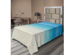 Abakuhaus Lenzuolo Da Letto Oceano, Paradiso Sulla Spiaggia Nel Mar Dei Caraibi Tropicale Con Fantastico Cielo Tema Spiaggia, Morbido E Confortevole Lenzuolo Superiore Per Un Letto Decorativo 1 Pezzo 190 Cm X 100 Cm, Crema Navy