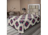 Abakuhaus Lenzuolo Colorato, Motivo Etnico Folcloristico Colorato Tribù Azteca First Nation Elaborato, Lenzuolo Morbido E Confortevole Per Un Letto Decorativo 1 Pezzo 260 Cm X 168 Cm, Multicolore