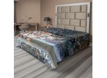 Abakuhaus Lenzuolo Con Cascata, Immagine Di Una Grande Tigre Maestosa In Una Cascata Naturale, Lenzuolo Morbido E Confortevole Per Un Letto Decorativo 1 Pezzo 244 Cm X 205 Cm, Multicolore