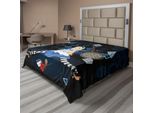 Abakuhaus Alice Nel Paese Delle Meraviglie Lenzuolo, Grande Alice, Con Carte Volanti E Rosa A Quadri Cartoon, Morbido E Confortevole Lenzuolo Superiore Per Un Letto Decorativo 1 Pezzo 260 Cm X 228 Cm, Multicolore