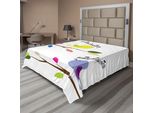 Abakuhaus Lenzuolo Con Uccelli, Simpatici Uccelli Colorati, Mascotte Portafortuna Sull'albero, Illustrazione Umoristica, Lenzuolo Morbido E Confortevole Per Un Letto Decorativo, 1 Pezzo, 260 Cm X 228 Cm, Multicolore