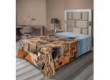 Abakuhaus Lenzuolo Europeo, Vista A Volo D'uccello Sulla Città Vecchia Dalle Mura Medievali Della Croazia, Lenzuolo Morbido E Confortevole Per Un Letto Decorativo 1 Pezzo 260 Cm X 168 Cm, Multicolore