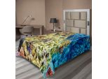 Abakuhaus Lenzuolo Ocean, Immagine Esotica Di Vacanza Con Paesaggio Marino Colorato E Ambiente Naturale, Lenzuolo Morbido E Confortevole Per Un Letto Decorativo 1 Pezzo 190 Cm X 100 Cm, Beige Blu