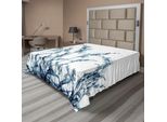 Abakuhaus Lenzuolo Con Fiori, Foto Radiografica Di Un Gruppo Di Fiori Selvatici Con Stampa Artistica Unsunal, Lenzuolo Morbido E Confortevole Per Un Letto Decorativo 1 Pezzo 244 Cm X 205 Cm, Verde Acqua Bianco