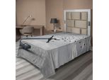 Abakuhaus Lenzuolo Con Uccelli, Sfumature Di Grigio Astratto Uccelli In Volo Gabbiani Libertà Speranza Motivo Suggestivo, Lenzuolo Morbido E Confortevole Per Un Letto Decorativo 1 Pezzo 260 Cm X 168 Cm, Grigio