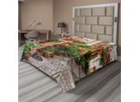 Abakuhaus Lenzuolo Italiano, Vista Su Una Piccola Città Rinascimentale Con Portici Floreali, Lenzuolo Morbido E Confortevole Per Un Letto Decorativo 1 Pezzo 275 Cm X 260 Cm, Multicolore