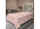 Abakuhaus Lenzuolo Naturale, Rami Di Ciliegio In Fiore Sakura, Illustrazione Artistica Classica Giapponese, Lenzuolo Morbido E Confortevole Per Un Letto Decorativo, 1 Pezzo, 190 Cm X 100 Cm, Bianco Pesca