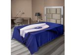 Abakuhaus Pearls Lenzuolo, Conchiglie Esotiche Pearl Collection Tesoro Sottomarino Scoperta Tempo Libero Stampa Immagine, Morbido E Confortevole Lenzuolo Superiore Per Un Letto Decorativo 1 Pezzo 190 Cm X 100 Cm, Blu Bianco