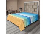 Abakuhaus Lenzuolo Da Letto Ocean, Paradise Strant Con Sabbia E Acqua Di Mare Estate Natura Esotica Sunny Hot Stampa, Morbido E Confortevole Lenzuolo Superiore Per Un Letto Decorativo 1 Pezzo 260 Cm X 228 Cm, Crema Turchese