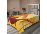 Abakuhaus Lenzuolo Da Letto, Silhouette Di Donna Sexy Sdraiata Su Un'amaca Davanti A Un Maestoso Tramonto, Lenzuolo Morbido E Confortevole Per Un Letto Decorativo 1 Pezzo 190 Cm X 100 Cm, Arancione Bruciato