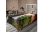 Abakuhaus Lenzuolo Con Cascata, Cascate Al Tramonto, Cielo In Una Pittoresca Primavera, Stampa Rurale, Lenzuolo Morbido E Confortevole Per Un Letto Decorativo, 1 Pezzo, 190 Cm X 100 Cm, Multicolore
