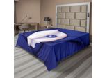 Abakuhaus Pearls Lenzuolo, Conchiglie Esotiche Pearl Collection Tesoro Sottomarino Scoperta Tempo Libero Stampa Immagine, Morbido E Confortevole Lenzuolo Superiore Per Un Letto Decorativo 1 Pezzo 275 Cm X 260 Cm, Blu Bianco