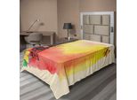 Abakuhaus Paris Lenzuolo, Romantico Acquerello Floreale Immagine Torre Eiffel Farfalla Stile Storico Francese, Morbido E Confortevole Lenzuolo Superiore Per Un Letto Decorativo 1 Pezzo 190 Cm X 100 Cm, Multicolore