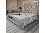 Abakuhaus Lenzuolo Con Uccelli, Sfumature Di Grigio Astratto Uccelli In Volo Gabbiani Libertà Speranza Motivo Suggestivo, Lenzuolo Morbido E Confortevole Per Un Letto Decorativo 1 Pezzo 244 Cm X 205 Cm, Grigio
