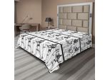 Abakuhaus Lenzuolo Egiziano, Geroglifici Con Anubi, Figura Culturale Tradizionale Mummia, Stampa Artistica, Lenzuolo Morbido E Confortevole Per Un Letto Decorativo, 1 Pezzo, 244 Cm X 205 Cm, Bianco E Nero