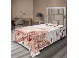 Abakuhaus Paris Lenzuolo, Illustrazione Vintage In Stile Acquerello Di Parigi Con Antica Immagine Artistica Della Tour Eiffel Lenzuolo Superiore Morbido E Confortevole Per Un Letto Decorativo 1 Pezzo 190 Cm X 100 Cm, Rosa