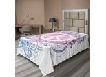 Abakuhaus Fantastico Lenzuolo, Classico Disegnato A Mano Vortice Libertà Cambiamento Speranza Rotolare Icona, Morbido E Confortevole Lenzuolo Superiore Per Un Letto Decorativo 1 Pezzo 260 Cm X 168 Cm, Bianco Blu Rosa