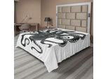 Abakuhaus Lenzuolo Con Calamaro, Personaggio Polipo Con Tentacoli Avvolgenti, Animali Selvatici Che Nuotano, Lenzuolo Morbido E Confortevole Per Un Letto Decorativo 1 Pezzo 266 Cm X 260 Cm, Grigio Chiaro Grigio Carbone