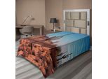 Abakuhaus Lenzuolo Saguaro, Cactus Celebri Cresciuti Con Spine Piante Resistenti Immagine Clear Sky, Lenzuolo Morbido E Confortevole Per Un Letto Decorativo 1 Pezzo 190 Cm X 100 Cm, Marrone Blu