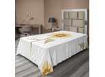 Abakuhaus Lenzuolo Con Motivo Girasoli, Girasoli Con Effetto Acquerello E Design Minimalista, Lenzuolo Morbido E Confortevole Per Un Letto Decorativo 1 Pezzo 260 Cm X 168 Cm, Giallo Verde