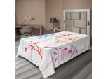 Abakuhaus Lenzuolo Con Uccelli, Graziosa Casetta Per Uccelli Colorata Con Uccelli In Volo Sul Tetto Immagine Di Animali, Lenzuolo Morbido E Confortevole Per Un Letto Decorativo 1 Pezzo 260 Cm X 168 Cm, Multicolore