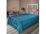 Abakuhaus Lenzuolo Ocean, Sun Rays Sulle Rovine Di Un'antica Civiltà Atlantide In Fondo Al Mare Stampa Serigrafica, Lenzuolo Morbido E Confortevole Per Un Letto Decorativo 1 Pezzo 190 Cm X 100 Cm, Verde Acqua