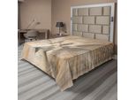 Abakuhaus Lenzuolo Retrò, Statua Di Donna Angelo Nelle Cattedrali Medievali, Interpretazione Artistica, Lenzuolo Morbido E Confortevole Per Un Letto Decorativo, 1 Pezzo, 260 Cm X 228 Cm, Giallo E Bianco