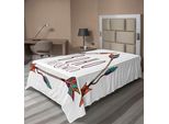 Abakuhaus Lenzuolo Con Freccia, Albero Tribale Antico Etnico Freccia In Forma Geometrica Triangolare Piume Stampa Boho, Lenzuolo Superiore Morbido E Confortevole Per Un Letto Decorativo 1 Pezzo 190 Cm X 100 Cm, Multicolore