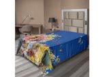 Abakuhaus Lenzuolo Ocean, Colorato Mondo Sottomarino Con Immersioni Esotiche Tropicali, Destinazione Dei Coralli, Morbido E Confortevole Lenzuolo Superiore Per Un Letto Decorativo, 1 Pezzo, 260 Cm X 168 Cm, Blu E Giallo.