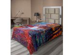 Abakuhaus Lenzuolo, Parco Fatato Colorato Nella Natura Arte Vista Terra E Alberi Nella Natura Arte, Morbido E Confortevole Lenzuolo Superiore Per Un Letto Decorativo 1 Pezzo 260 Cm X 168 Cm, Multicolore