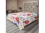 Abakuhaus Lenzuolo Con Pappagalli, Pappagalli Color Pastello, Iris E Rose Su Sfondo Bacche, Ispirazione Retrò Romantica, Morbido E Confortevole Lenzuolo Superiore Per Un Letto Decorativo, 1 Pezzo, 260 Cm X 228 Cm, Multicolore