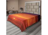 Abakuhaus Lenzuolo Ocean, Alba Sul Mare Mattina Costa Scenario Naturale Stampa, Morbido E Confortevole Lenzuolo Superiore Per Un Letto Decorativo 1 Pezzo 244 Cm X 205 Cm, Arancione Rosso Viola