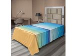 Abakuhaus Lenzuolo Da Letto Ocean, Paradise Strant Con Sabbia E Acqua Di Mare Estate Natura Esotica Sunny Hot Stampa, Morbido E Confortevole Lenzuolo Superiore Per Un Letto Decorativo 1 Pezzo 190 Cm X 100 Cm, Crema Turchese